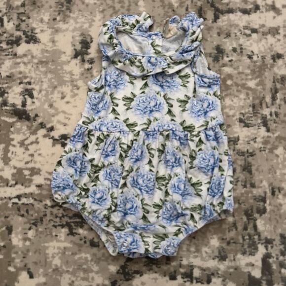Kate Quinn Blue Floral Bodysuit - Size 3-6 months - Picture 1 of 4